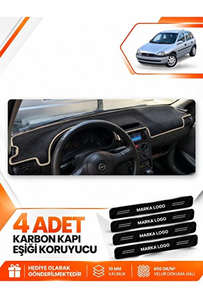 e-biz غطاء حماية أمامي متوافق مع OPEL CORSA B (1992-2000) - أسود-بيج - OP006