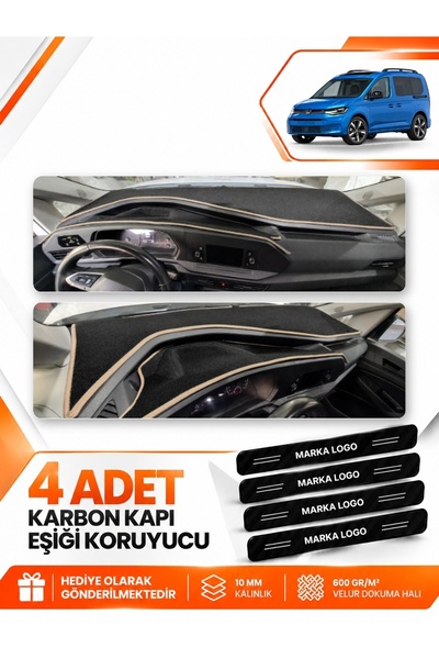 e-biz Volkswagen Caddy (2022-2026) Compatible Front Cover Glove Box Protectio...