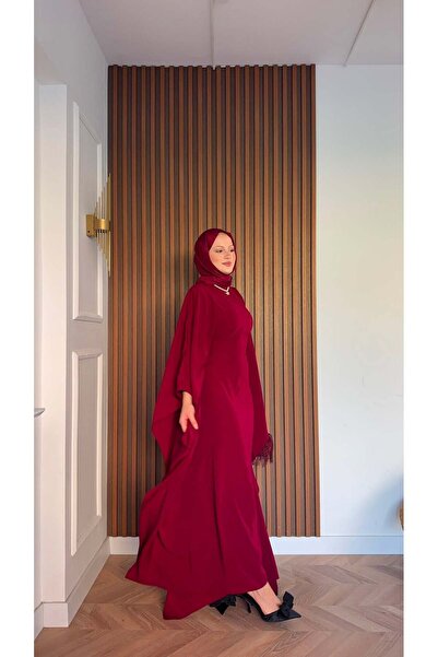 Sisi Yarasa Kol Abaya Bordo