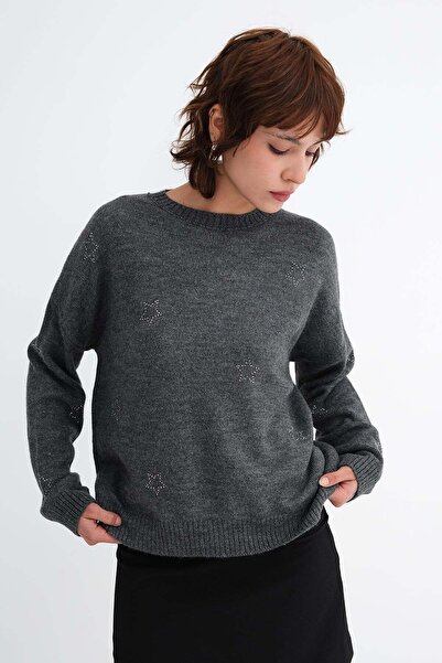Addax Star Stone Knitwear Sweater K3504