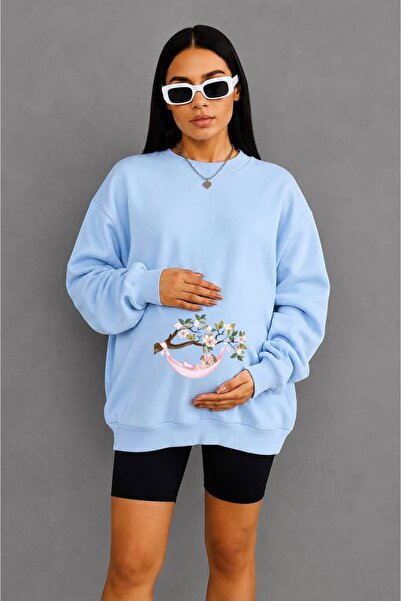 BENROMA 3 Yarn Combed Cotton Dalda Baby Printed Maternity Sweatshirt Jq1