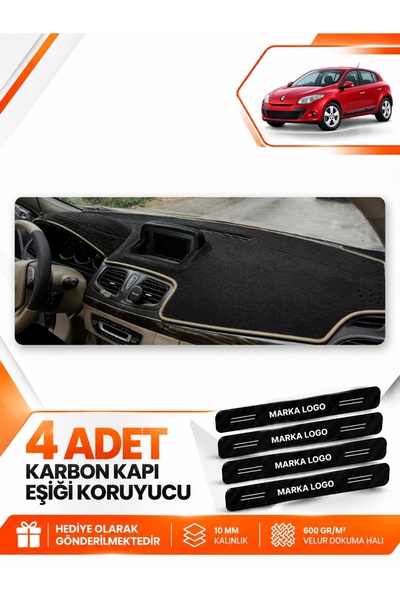 e-biz Renault Megane 3 Li̇f Ekran (2008-2015) Compatible Front Cover Dashboar...