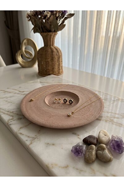 Dekoratif Tabak |takı,anahtarlık 20cm taş tozu