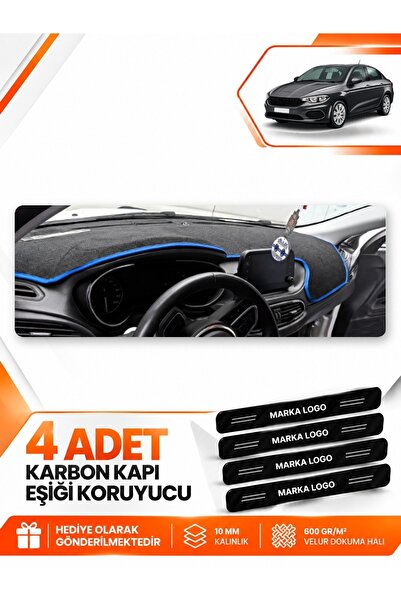e-biz Fi̇at Egea Sedan (2019-2026) Compatible Front Dashboard Protection Cove...