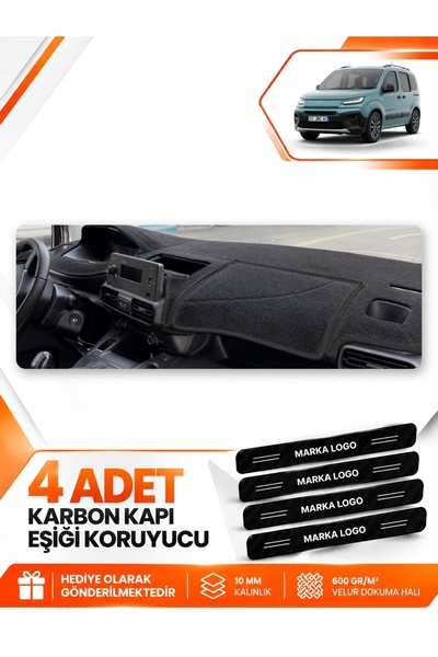 e-biz Fi̇at Doblo (2023-2026) Compatible Dashboard Protection Protective Cove...