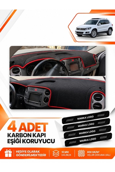 e-biz Volkswagen Tiguan (2007-2015) Compatible Front Dashboard Protection Mat...