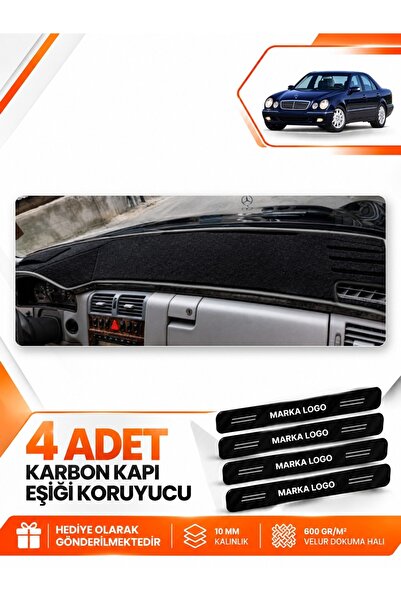 e-biz غطاء حماية أمامي متوافق مع مرسيدس W210 E200 (1995-2002) - أسود-رمادي - ...
