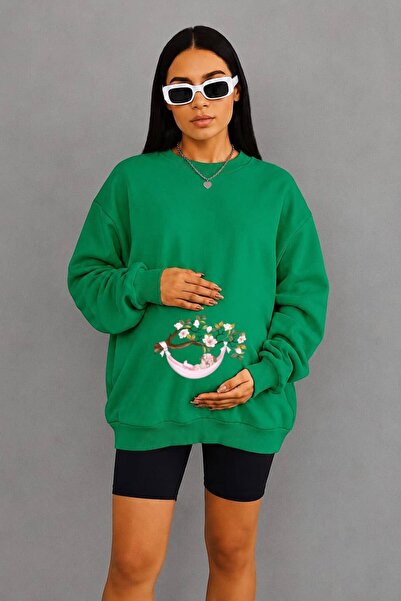 BENROMA 3 Yarn Combed Cotton Dalda Baby Printed Maternity Sweatshirt Jq1