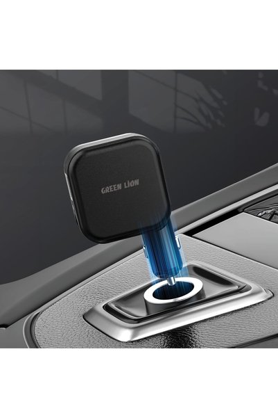 Green Lion Duo Power Car & Wall Charger, PD 20W, USB-A & USB-C Ports, Compact Foldable Design, Durable PC & Copper Build, Fast Charging, Dual Charging Options, Black