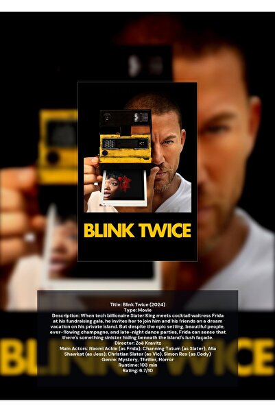 OEM Ινφορματική Αφίσα  "Blink Twice ", Μοντέρνος Σχεδιασμός, Χαρτόνι 250γρ., A4