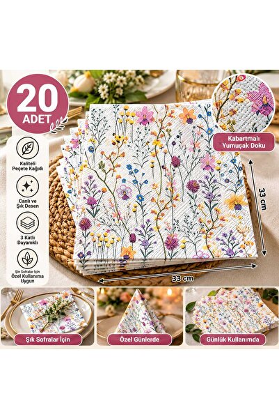 LOVYCO Dvostruke salvete za prezentaciju - Vintage Pinterest estetika, salvet...