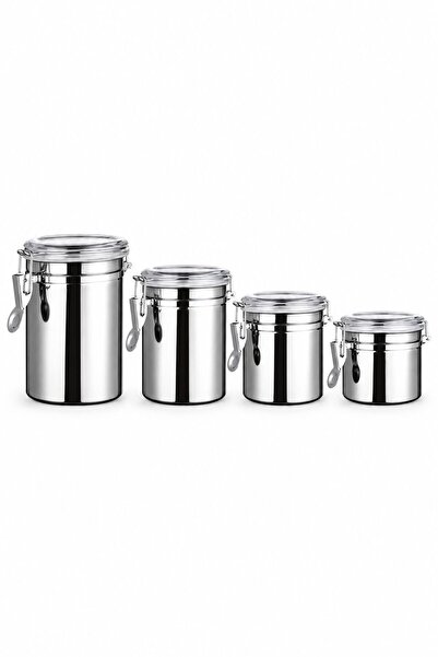 Chavin Set of 4 Steel Airtight Coffee and Tea Storage Containers Storage Jars...