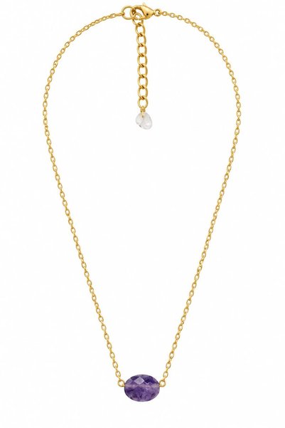 JİMNY JEWELRY Elira Natural Stone Steel Ghost Necklace