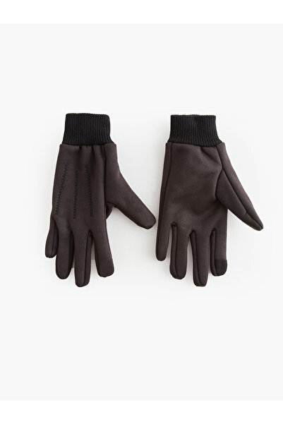 LC Waikiki Ozmarka New Season Embroidered Men's Suede Gloves