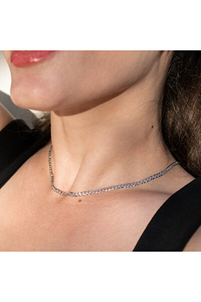 La vēr Jewellery Lant Cuban Diamond Cut din Argint 925