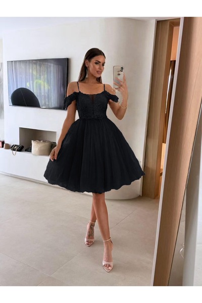 Woman's Fashion Μαύρο φόρεμα