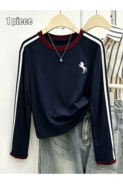 Toum Long Sleeve Retro Vintage Graphic Blouse Body