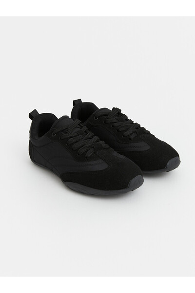 LC Waikiki Vizyon New Season Black Suede Look Women's Sports Shoes