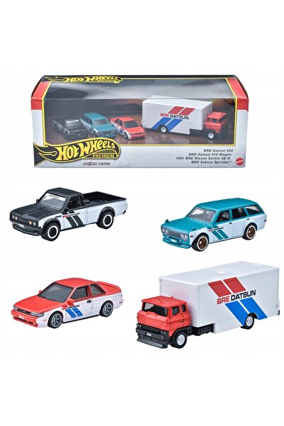 HOT WHEELS SET PREMIUM 4 VEHICULE AUTA RESORAKI BRE DATSUN HRT52