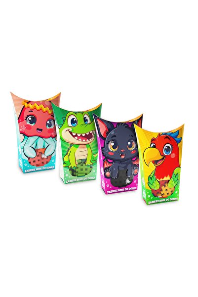 Marioinex Mini Waffle Pocket Pets pachet de 4: crocodil, papagal, meduză, liliac
