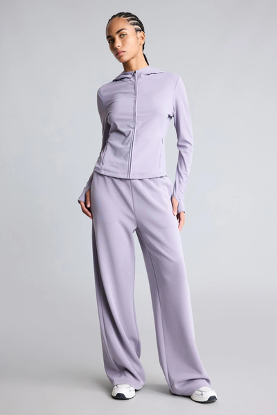 DeFacto I6280AXPR522 Mor Relaxed Fit Geniş Paça Standart Boy Modal Sporcu Eşofman Altı