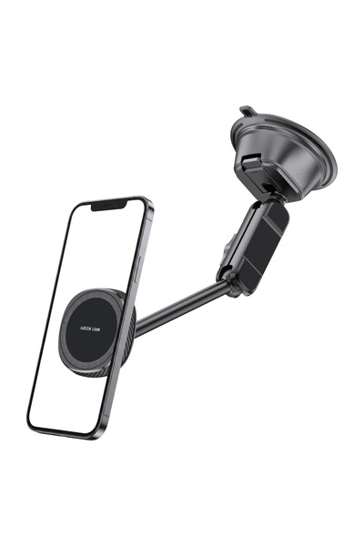 Green Lion GX-89 MagSafe Suction Car Phone Holder - Black