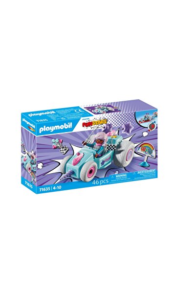 Playmobil 71635 Funstars Racing Unicorn Set cu figurine și kart cu mecanism p...