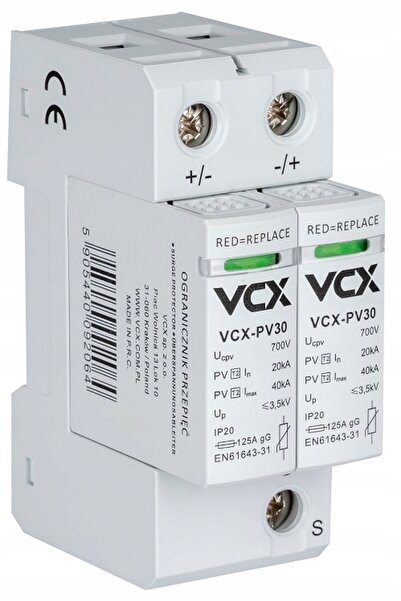 vcx T2 C 2P DC 700V Descărcător de supratensiune PV30, Protector fotovoltaic