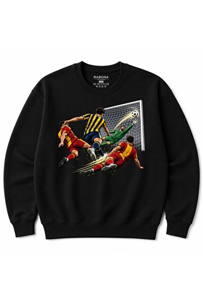 Rabona Fashion Last-Minute Goal Football Action Graphic Sweatshirt