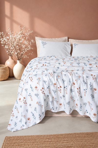 lissehome طقم إستيفا فردي 100% قطن بيكيه بريار سالمون 160x230 سم