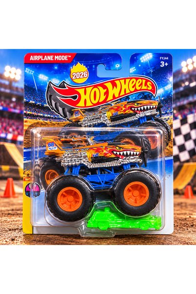 HOT WHEELS Airplane Mode Turuncu Köpek Balığı Tasarımlı Büyük Tekerlekli Oyun...