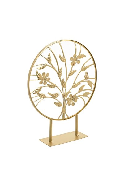 OEM Decorațiune Metalica Coronita cu Flori 3D Pasari de Culoare Aurie Ø31x38c...