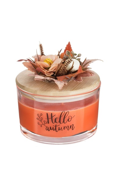 OEM Lumânare Somon cu Aroma de Miere in Recipient de Sticla Transparenta & Ca...