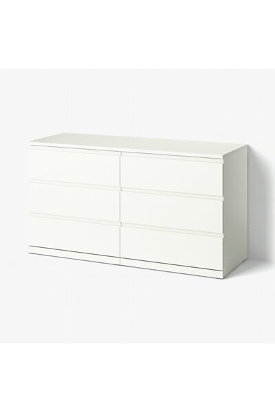 Generic STORKLINTA خزانة ذات 6 أدراج - بيضاء 140x50x75 سم
