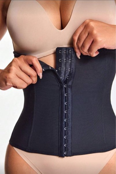 WomanAndKids Night Black Karin Corrective Waist Tightener Hourglass Look Late...