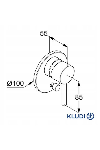 Kludi BOZZ baterie de baie și duș încastrată negru mat 387163976