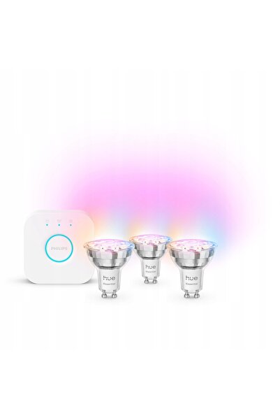 Philips Hue Kit Esențial 4,7W 345 lm GU10 3 Becuri + Bridge