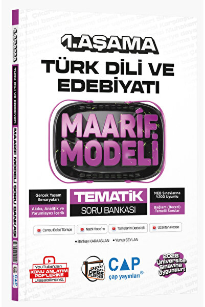 Çap Yayınları Üniversiteye Hazırlık Türk Dili ve Edebiyatı Ders Platosu Maari...