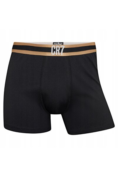 CRISTIANO RONALDO Boxeri bărbați CR7 Basic Trunk 3 perechi negru/auriu S