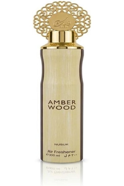 Nusuk Freeze & Amber Wood Premium Air Freshener Spray Combo Pack (2 x 300ml) | Oriental Room Spray & Home Fragrance Set