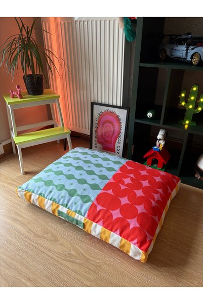 Köpek Yatağı 80x60 cm – Çıkarılabilir Yıkanabilir Kılıflı