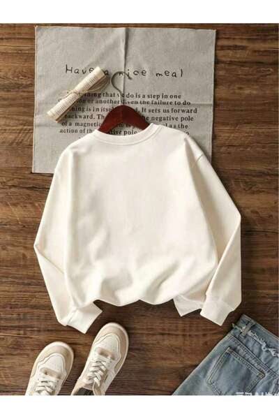 WESTİMO Sweet Sausage Dog Blessing Printed Crew Neck Sweatshirt