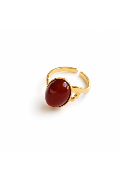 B Design jewelry Yemen Akik Taşlı Çelik Yüzük