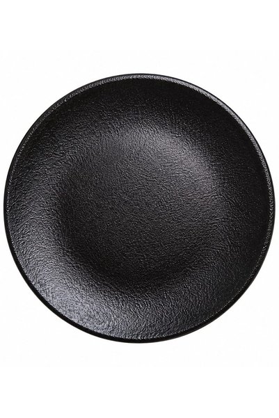 tabakevi Tabak Evi Graphite Porcelain Black Cake Plate 21cm Single