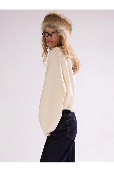 WESTİMO Skiing Bear Graphic Crew Neck Sweatshirt