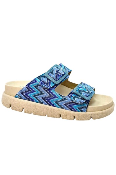Dr. Feet Dr Feet 16019 μπλε παντόφλες με στάμπα (Γυναικείες)