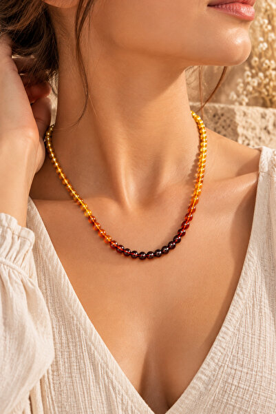 Welta Natural Amber Women's Necklace 100% Natural Amber Adult Necklace
