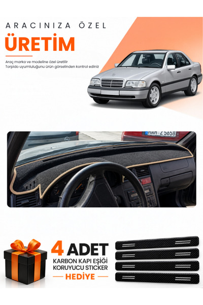 e-biz Mercedes W202 C-Class (1993-2000) Compatible Dashboard Protection Cover...