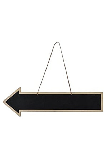 OEM Indicator Decorativ Petrecere Sageata din Lemn cu Tabla Neagra 50cm