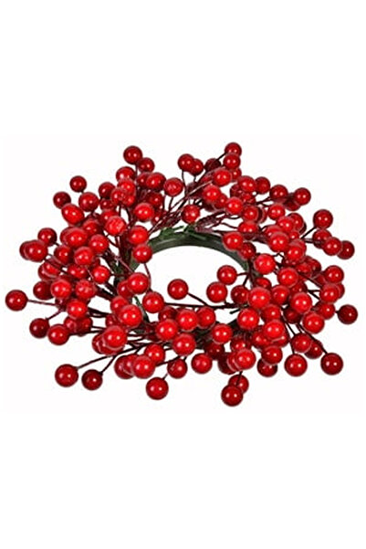 OEM Inel Decorativ de Craciun pentru Lumanari Pomusoare Rosii 22cm